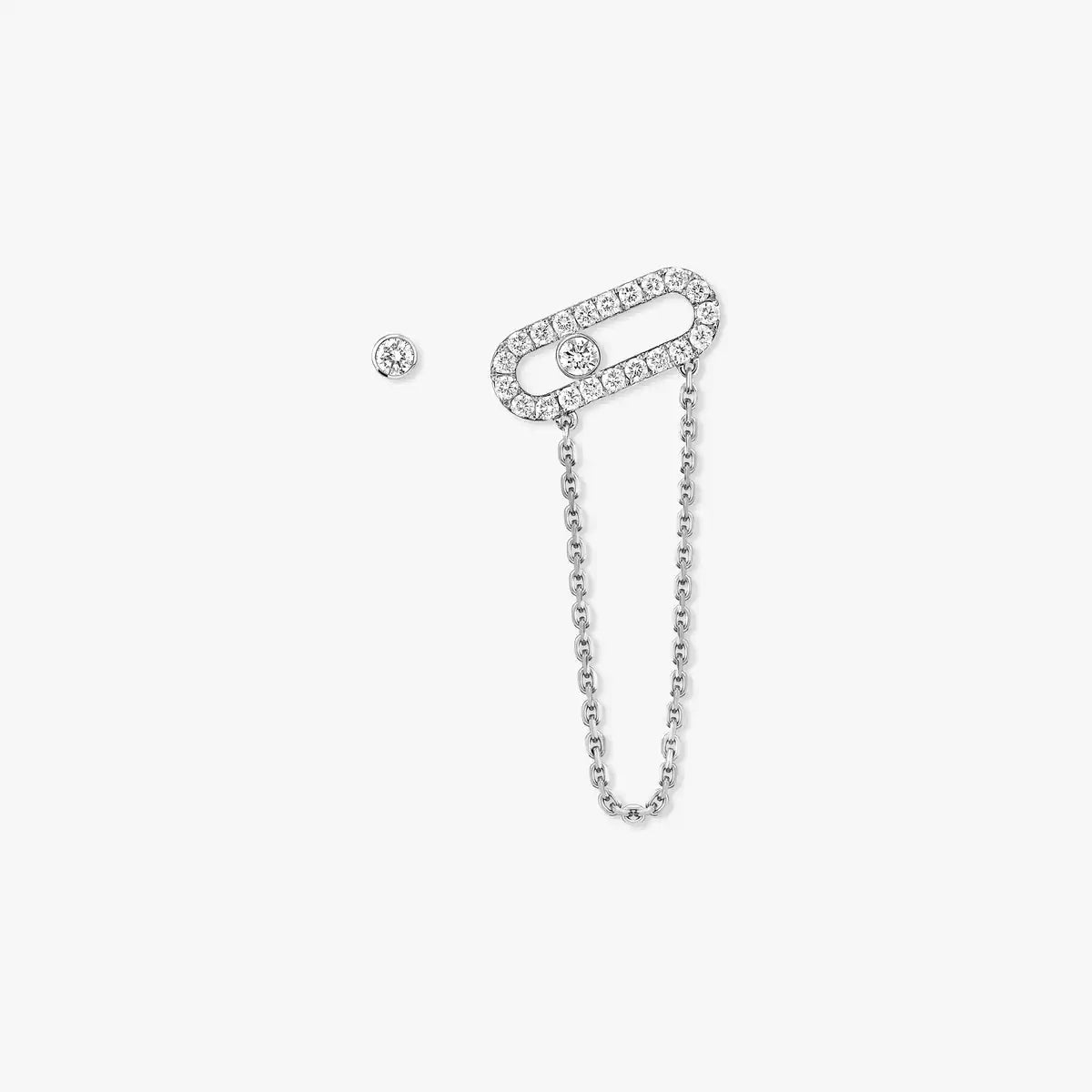 [OAKJURI Jewelry]Move Uno Diamond Earrings