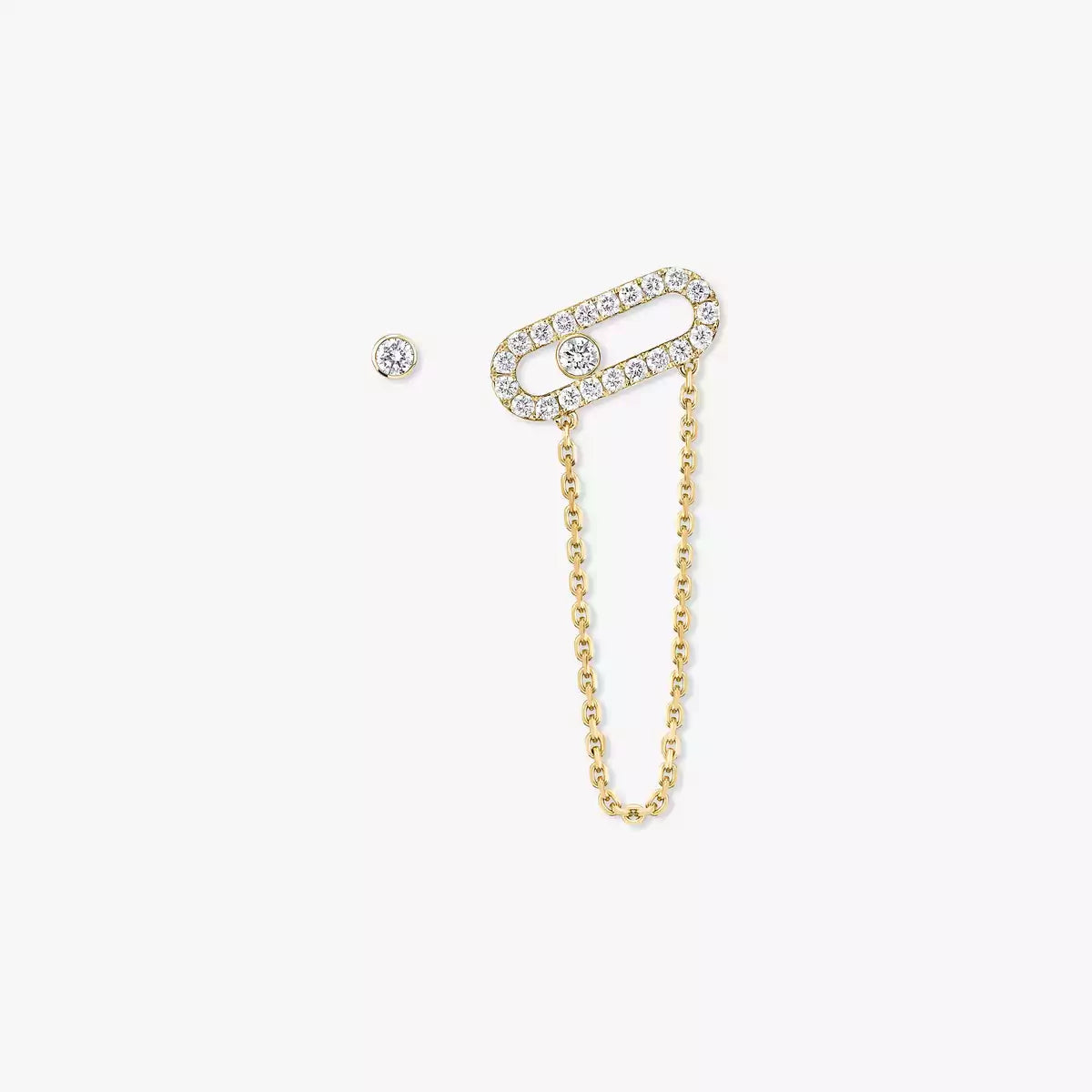 [OAKJURI Jewelry]Move Uno Diamond Earrings