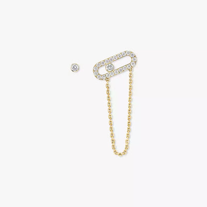[OAKJURI Jewelry]Move Uno Diamond Earrings
