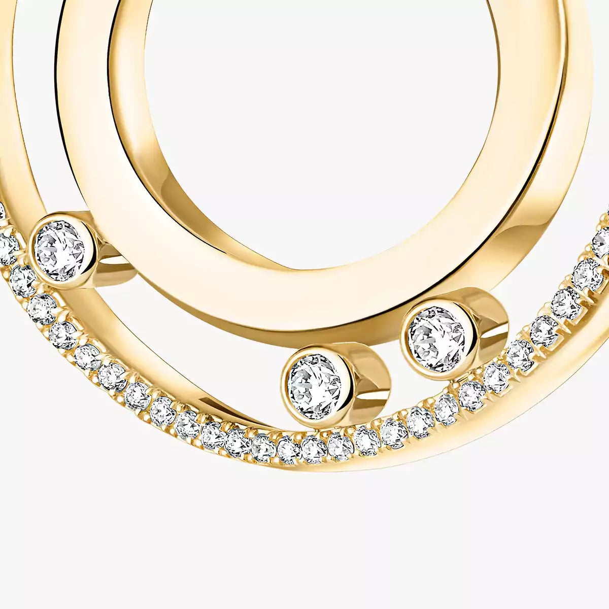 [OAKJURI Jewelry]Move Romane Small Diamond Hoop Earrings