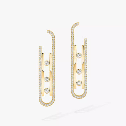 [OAKJURI Jewelry]Diamond Pendant Earrings Move 10Th