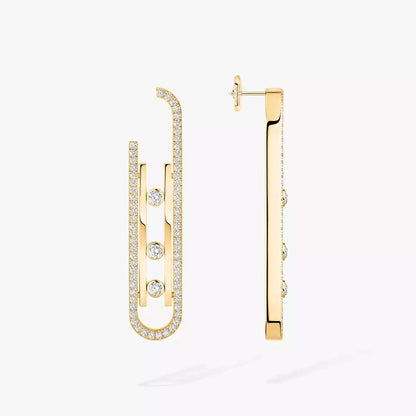 [OAKJURI Jewelry]Diamond Pendant Earrings Move 10Th