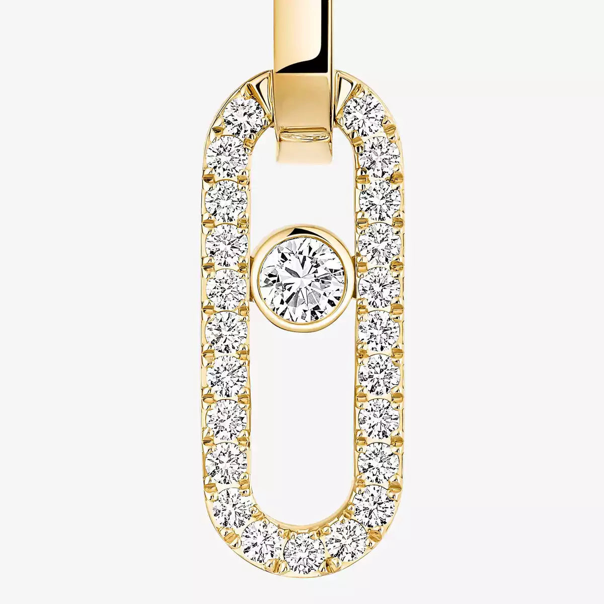 [OAKJURI Jewelry]Move Link Diamond Earrings
