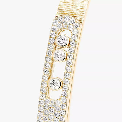 [OAKJURI Jewelry]Move Noa Ciselé half pavé bangle