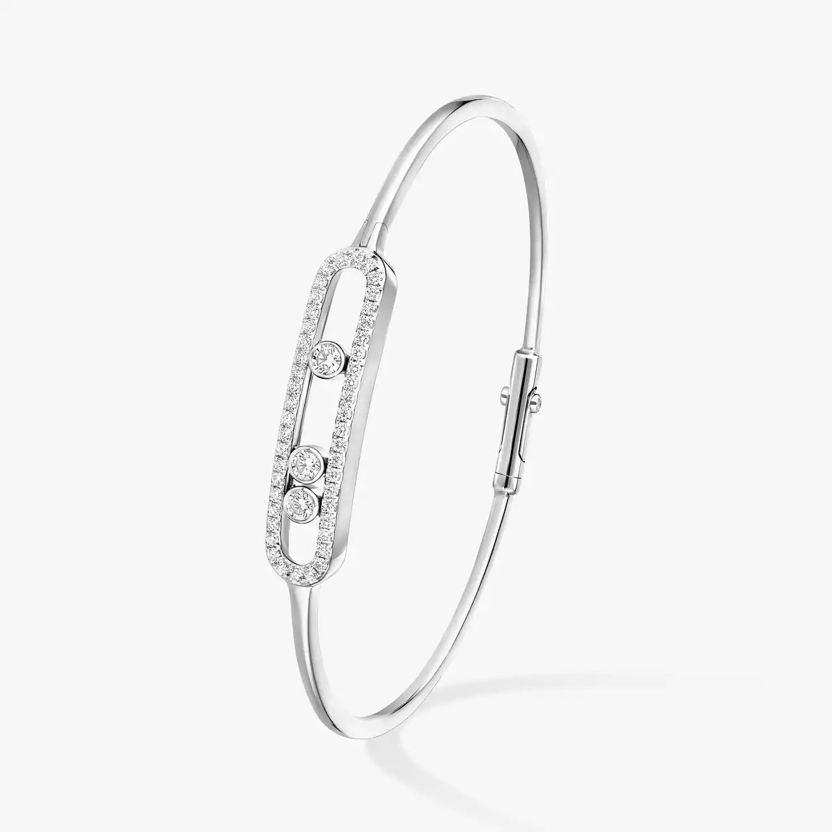 [OAKJURI Jewelry]Move Pavé Diamond Bangle Bracelet M
