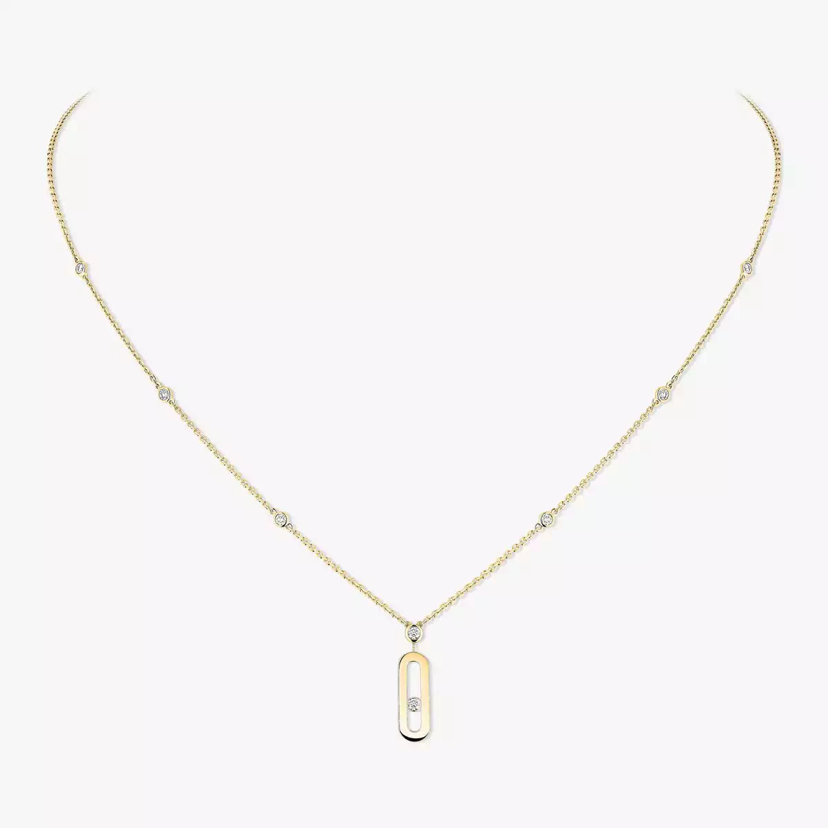 [OAKJURI Jewelry] Move Uno Gold Diamond Long Necklace