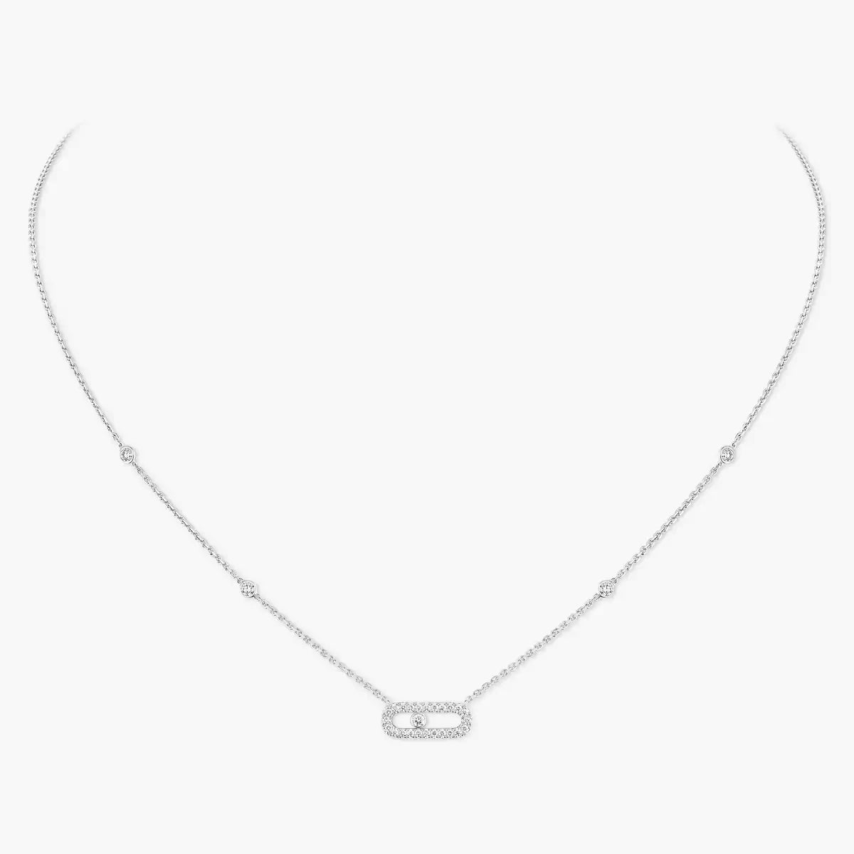 [OAKJURI Jewelry]Diamond Necklace Move Uno