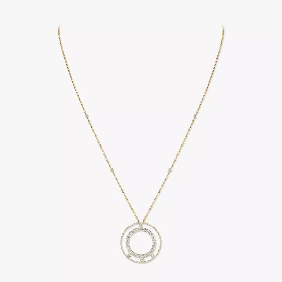 [OAKJURI Jewelry]Move Romane Long Pave_-Set Diamond Necklace