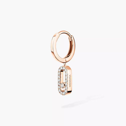[OAKJURI Jewelry]Move Uno Single Diamond Hoop Earring