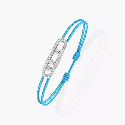 [OAKJURI Jewelry]Messika Care(s) pink cord pavé bracelet