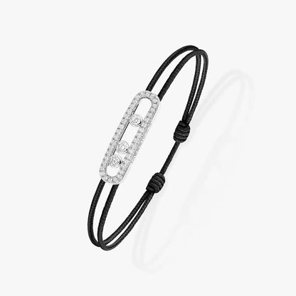 [OAKJURI Jewelry]Messika Care(s) pink cord pavé bracelet