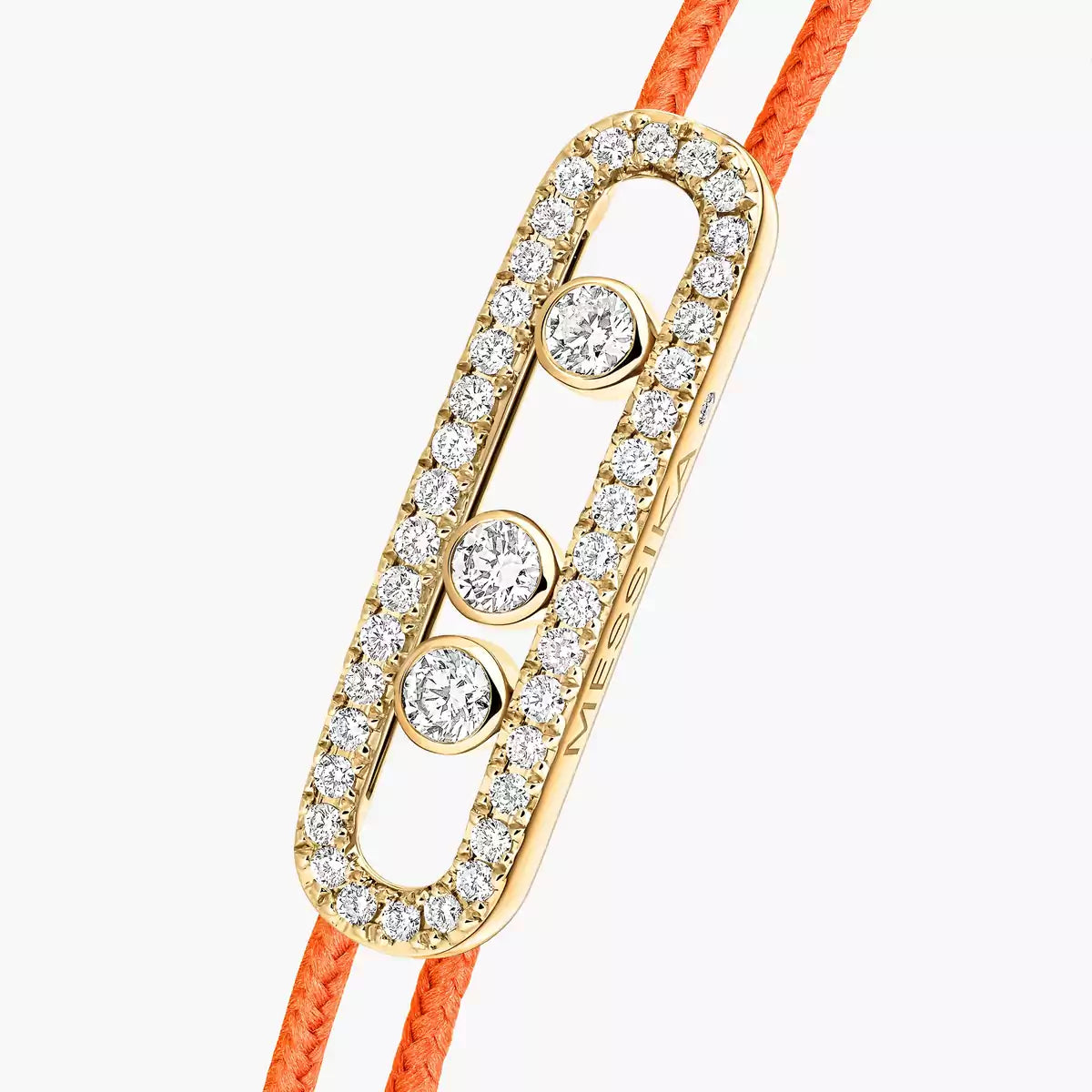 [OAKJURI Jewelry]Messika Care(s) pink cord pavé bracelet