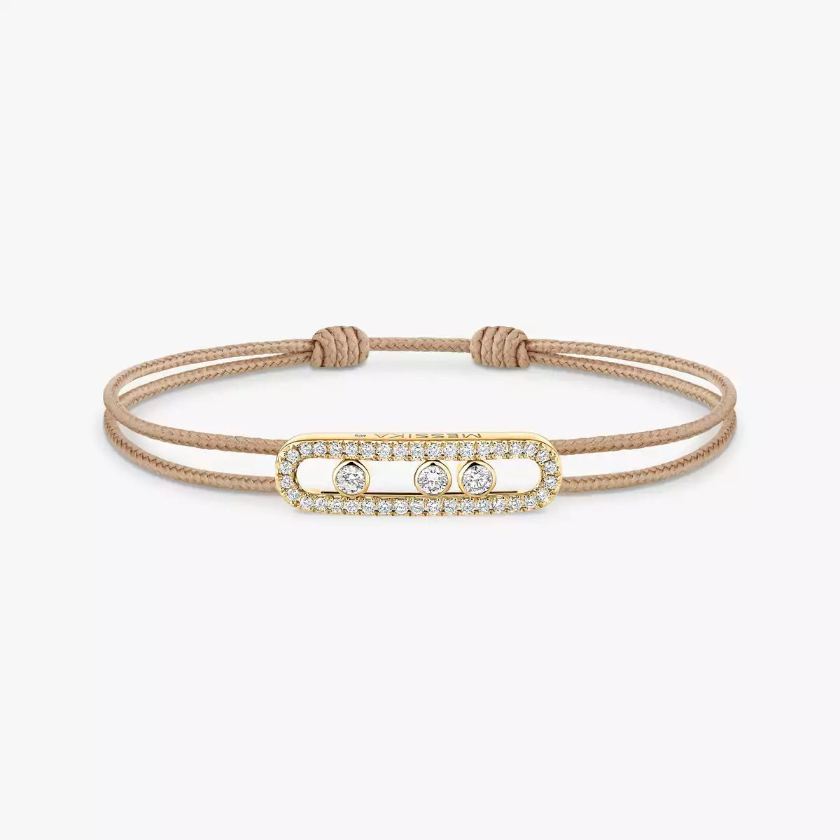 [OAKJURI Jewelry]Messika Care(s) pink cord pavé bracelet