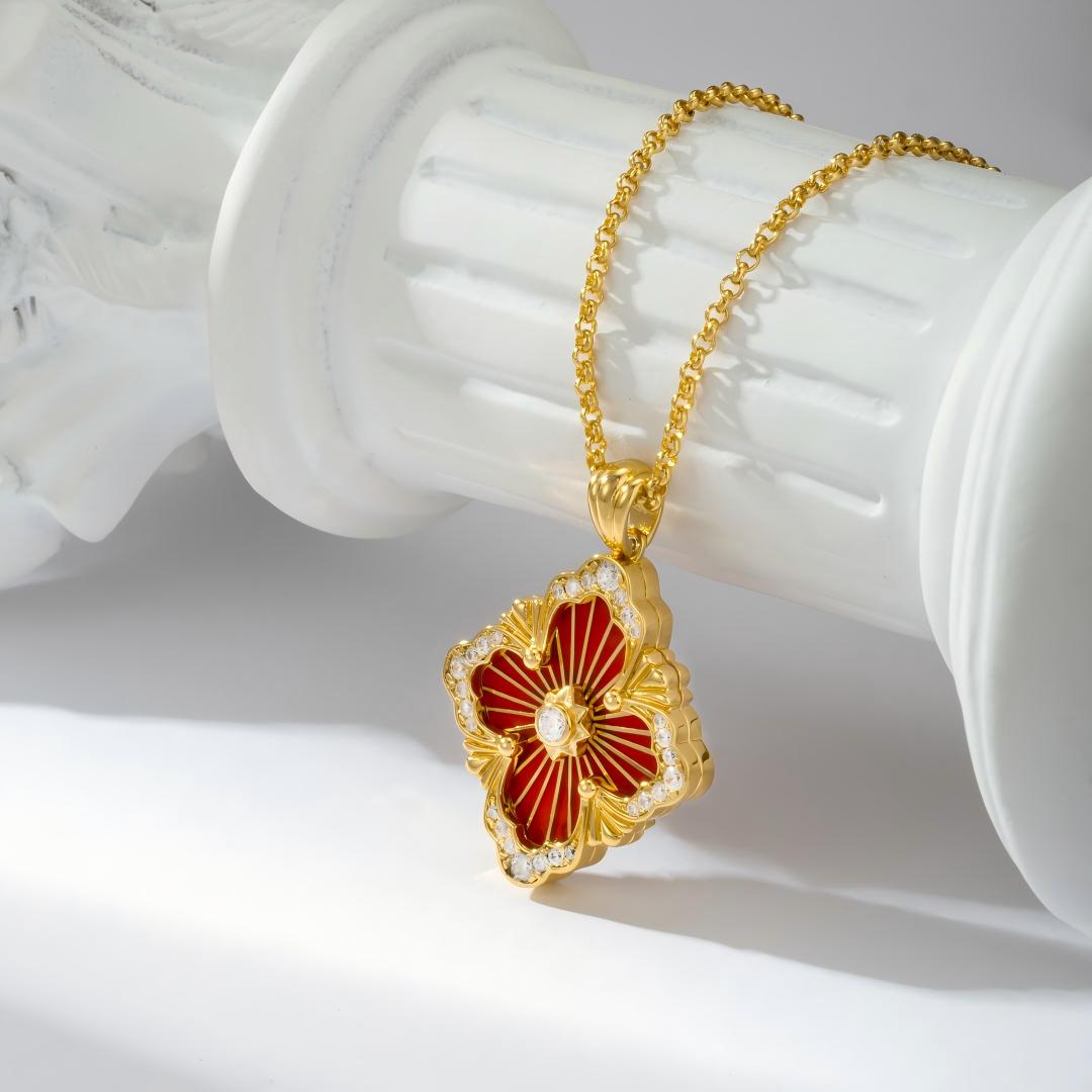 [OAKJURI Jewelry JEWELRY] OPERA TULLE ENAMEL NECKLACE