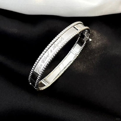 [OAKJURI Jewelry]CLOVER PERLEE BRACELET SIGNATURE ENGRAVING SERIES