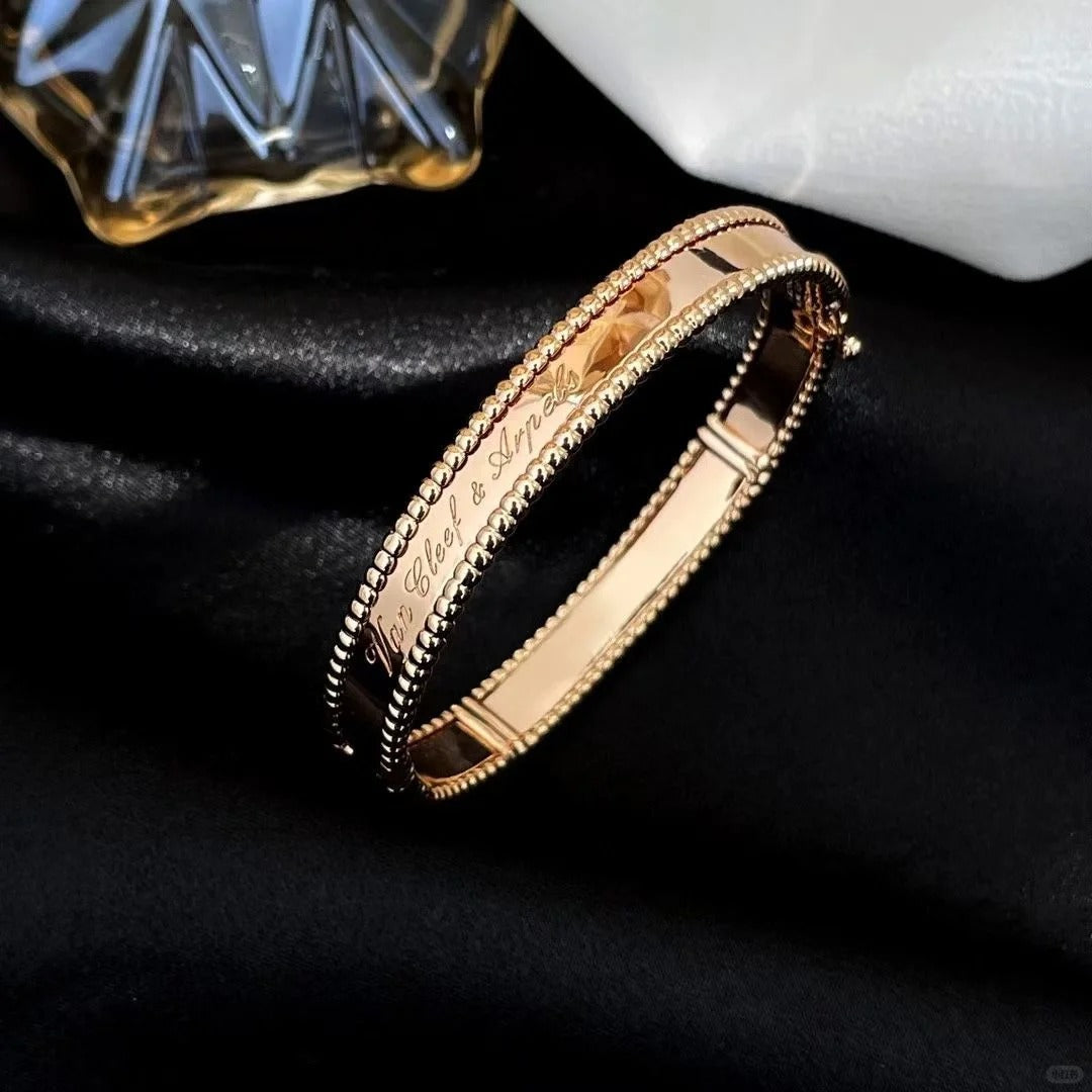 [OAKJURI Jewelry]CLOVER PERLEE BRACELET SIGNATURE ENGRAVING SERIES