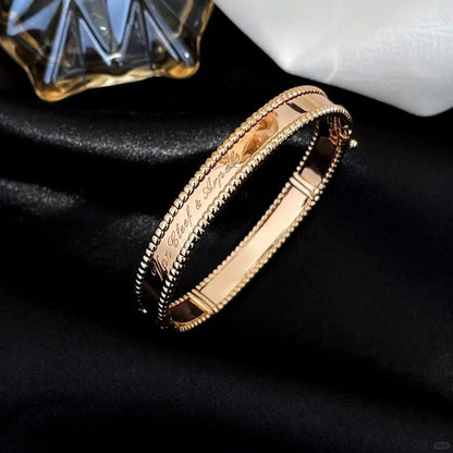 [OAKJURI Jewelry]CLOVER PERLEE BRACELET SIGNATURE ENGRAVING SERIES