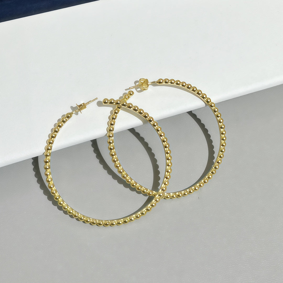 [OAKJURI Jewelry] SMOOTH BEAD STUD EARRINGS