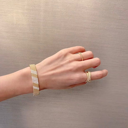 [OAKJURI Jewelry]  FIVE-ROW DIAMOND BRACELET