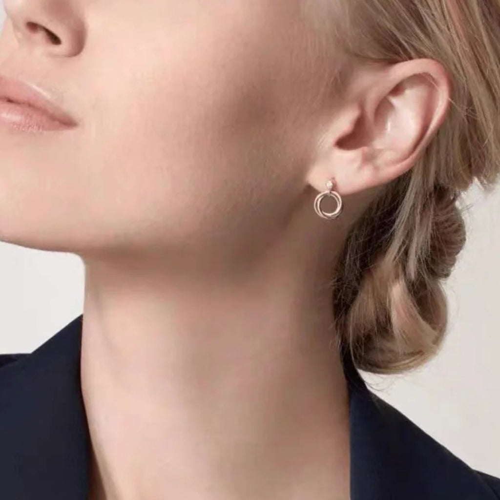 [OAKJURI Jewelry] TRINITY ON DIAMOND  EARRINGS