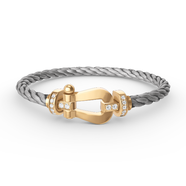[OAKJURI Jewelry]FORCE LARGE HORSESHOE HALF DIAMOND BRACELET GOLD