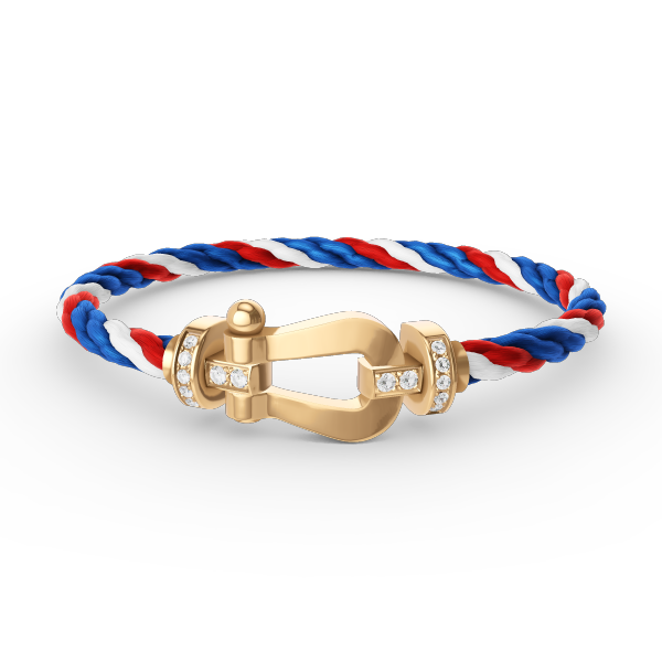 [OAKJURI Jewelry]FORCE LARGE HORSESHOE HALF DIAMOND BRACELET GOLD