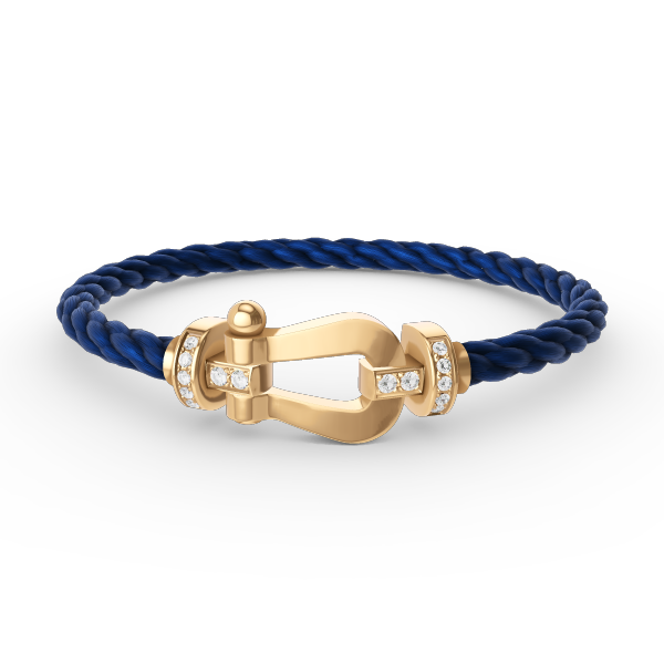 [OAKJURI Jewelry]FORCE LARGE HORSESHOE HALF DIAMOND BRACELET GOLD