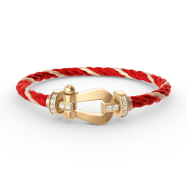 [OAKJURI Jewelry]FORCE LARGE HORSESHOE HALF DIAMOND BRACELET GOLD