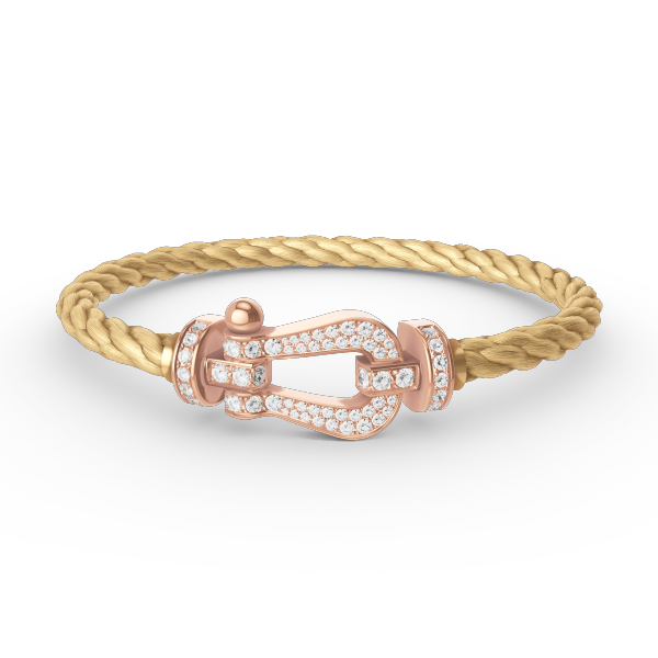 [OAKJURI Jewelry]FORCE LARGE HORSESHOE FULL DIAMOND BRACELET ROSE GOLD