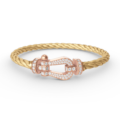[OAKJURI Jewelry]FORCE LARGE HORSESHOE FULL DIAMOND BRACELET ROSE GOLD