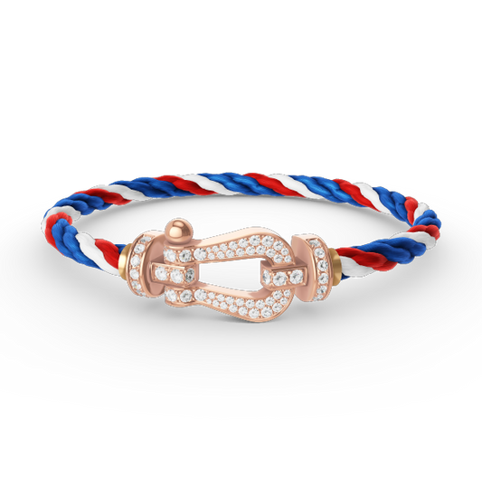 [OAKJURI Jewelry]FORCE LARGE HORSESHOE FULL DIAMOND BRACELET ROSE GOLD