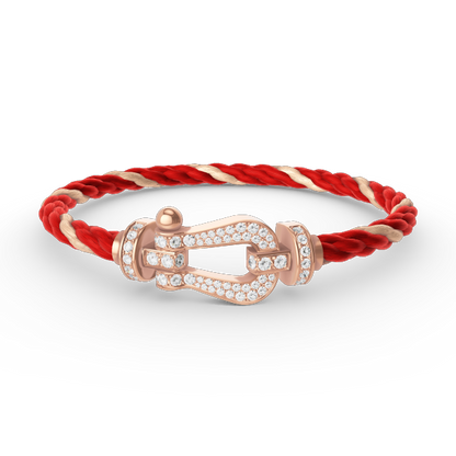 [OAKJURI Jewelry]FORCE LARGE HORSESHOE FULL DIAMOND BRACELET ROSE GOLD