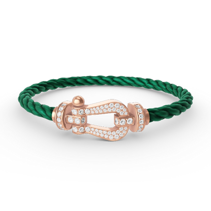 [OAKJURI Jewelry]FORCE LARGE HORSESHOE FULL DIAMOND BRACELET ROSE GOLD