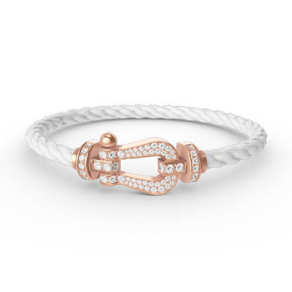 [OAKJURI Jewelry]FORCE LARGE HORSESHOE FULL DIAMOND BRACELET ROSE GOLD