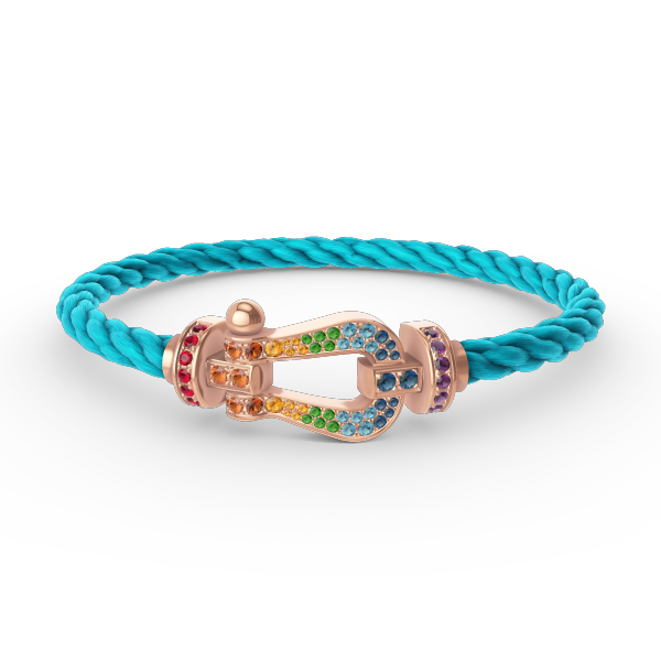 [OAKJURI Jewelry]FORCE LARGE HORSESHOE  COLORED DIAMOND BRACELET ROSE GOLD