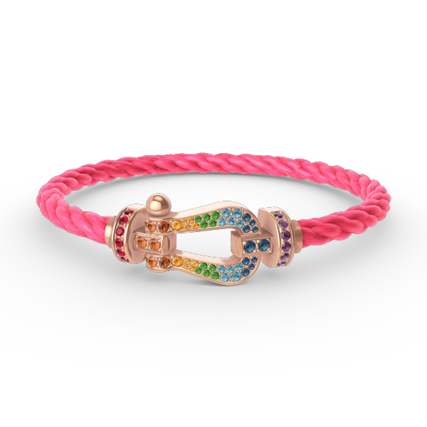 [OAKJURI Jewelry]FORCE LARGE HORSESHOE  COLORED DIAMOND BRACELET ROSE GOLD