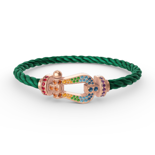 [OAKJURI Jewelry]FORCE LARGE HORSESHOE  COLORED DIAMOND BRACELET ROSE GOLD