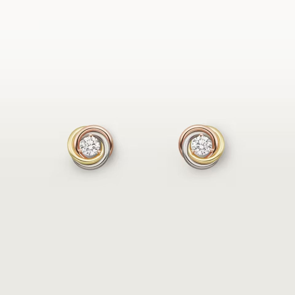 [OAKJURI Jewelry] TRINITY STUD DIAMOND EARRINGS