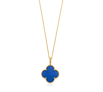 [OAKJURI Jewelry]CLOVER 25MM NECKLACE TURQUOISE ROSE GOLD