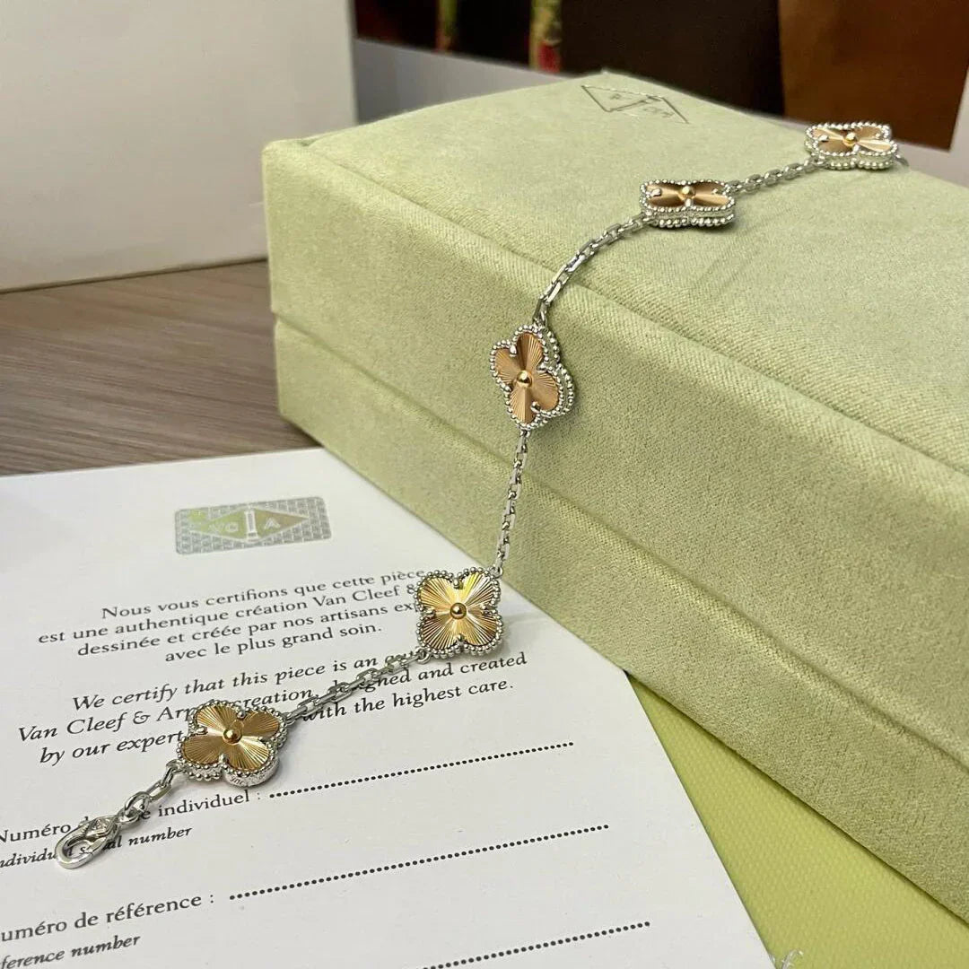 [OAKJURI Jewelry] CLOVER 5 MOTIF LASER BRACELET COLLECTION