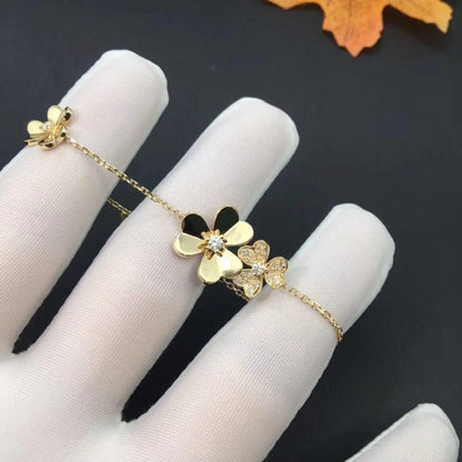 [OAKJURI Jewelry]FRIVOLE GOLD 5 FLOWERS BRACELET
