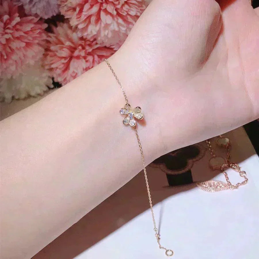 [OAKJURI Jewelry]FRIVOLE GOLD FLOWER DIAMOND BRACELET