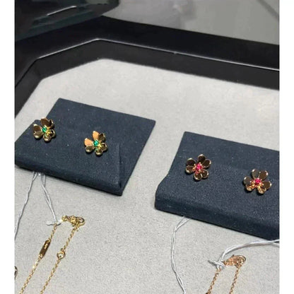 [OAKJURI Jewelry]FRIVOLE  FLOWER PINK EARRINGS