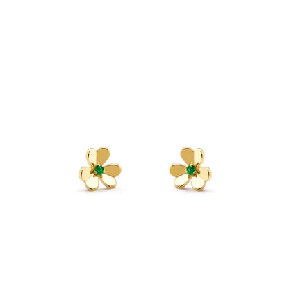 [OAKJURI Jewelry]FRIVOLE  FLOWER MALACHITE EARRINGS