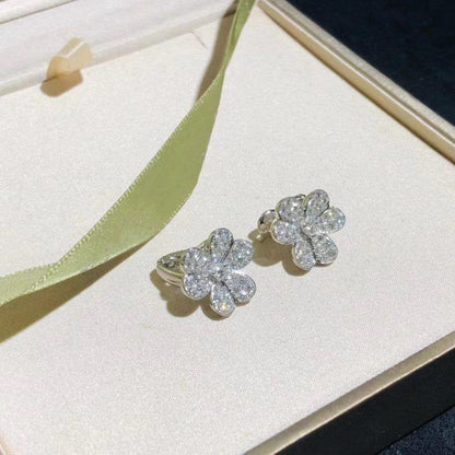 [OAKJURI Jewelry]FRIVOLE SILVER FLOWER DIAMOND EARRINGS