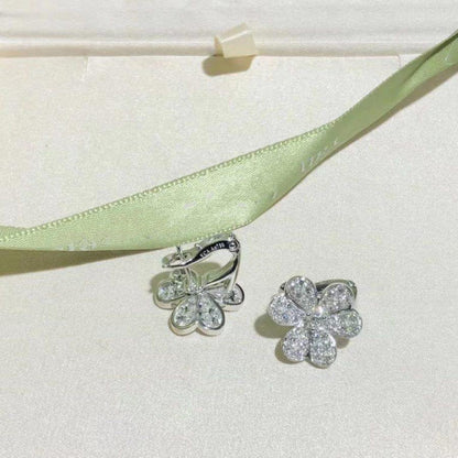[OAKJURI Jewelry]FRIVOLE SILVER FLOWER DIAMOND EARRINGS