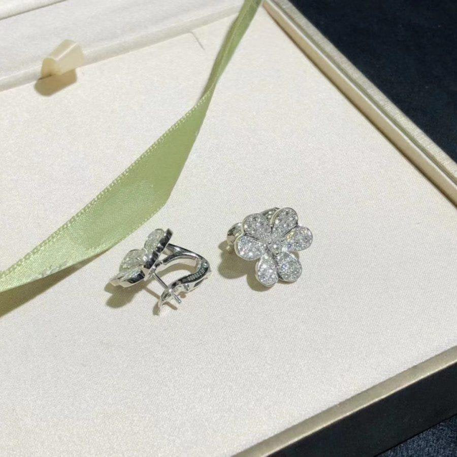 [OAKJURI Jewelry]FRIVOLE SILVER FLOWER DIAMOND EARRINGS