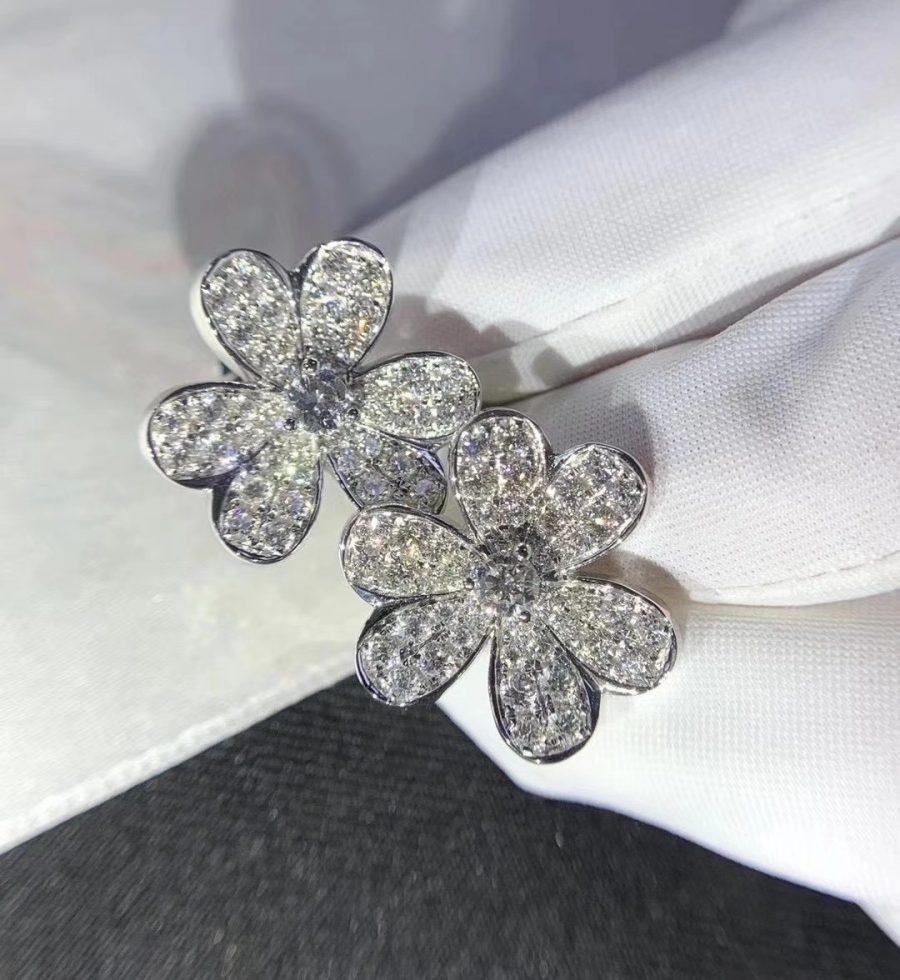 [OAKJURI Jewelry]FRIVOLE SILVER FLOWER DIAMOND EARRINGS