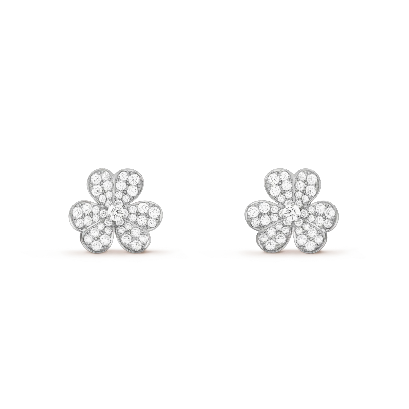 [OAKJURI Jewelry]FRIVOLE SILVER FLOWER DIAMOND EARRINGS