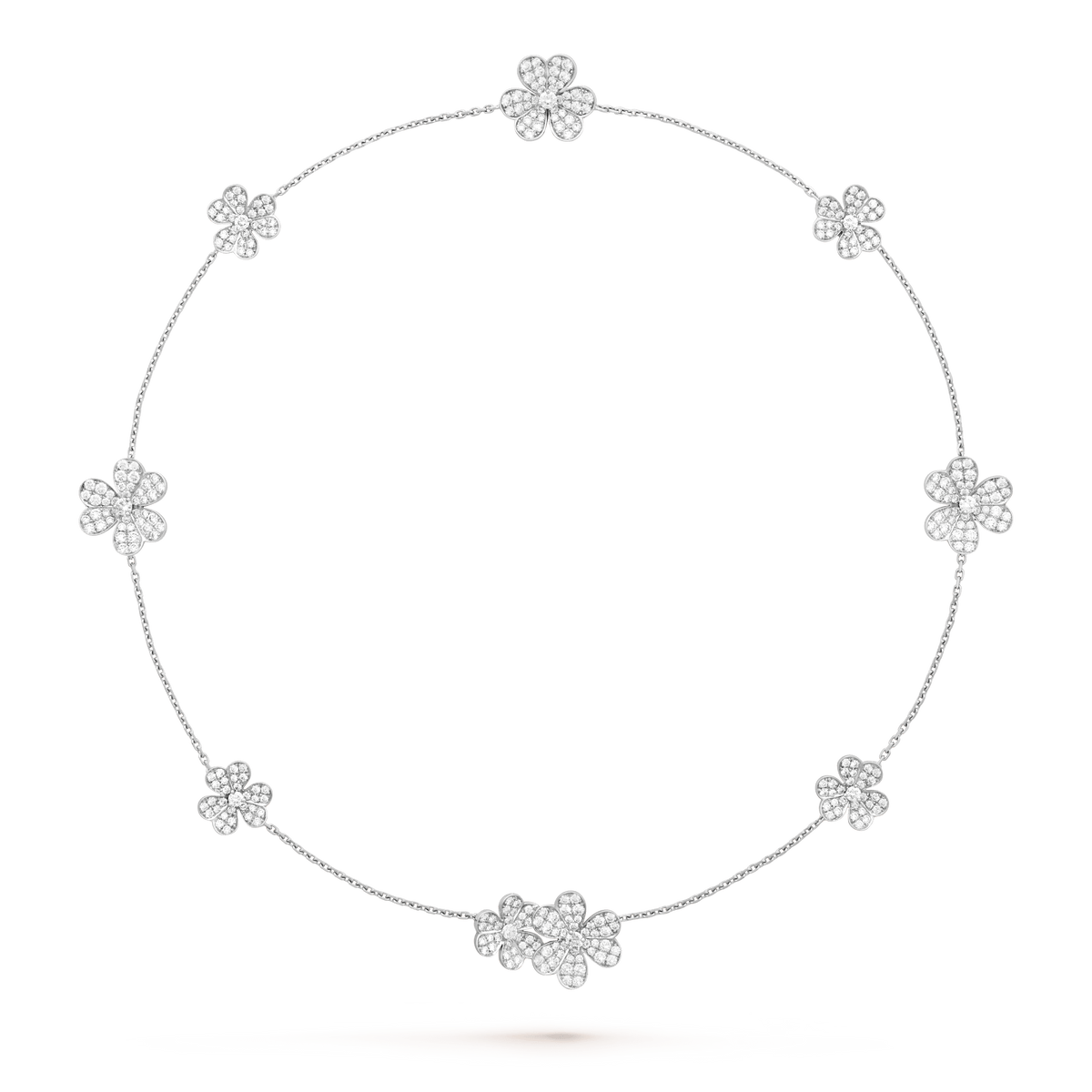 [OAKJURI Jewelry]FRIVOLE SILVER 9 FLOWERS NECKLACE